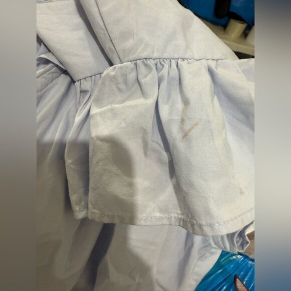 Little Moon Sky Blue Ruffle Sleeve Blouse - Picture 6 of 6